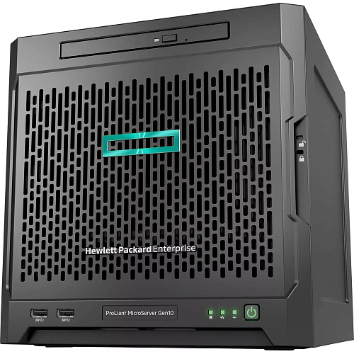 Сервер HPE ProLiant MicroServer Gen10 X3418 NHP UMTower/Opteron4C 1.8GHz(2MB)/1x8GbU1D_2400/Marvell88SE9230(SATA/ZM/RAID 0/1/10)/noHDD(4)LFF/2xPCI3.0/noDVD/2x1Gb