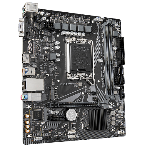Материнская плата/ MB GIGABYTE INTEL H610 s1700, 2xDDR4(64GB), D-SUB/HDMI 2.1, 1xPCIe 4.0x16, 1xPCIe 3.0, 1xLAN, 4xSATA 6Gb/s, 1xM.2, 2xUSB 3.2,