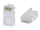 Cabeus 8P8C-C6 RJ-45 под витую пару, категория 6 , универсальный (для одножильного и многожильного кабеля) для проводников с толщиной по изоляции до 1
