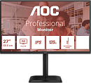Монитор 27" AOC 1920x1080, WLED, 16:9, IPS, 300 cd, 1500:1, 20M:1, 4ms, 178°/178°, VGA, HDMI, DP, USB hub: USB3.2x4, USB3.2-B, 120Hz, Speak, Tilt, Hei