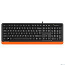 Клавиатура A4Tech Fstyler FKS10 черный/оранжевый USB [1530190]