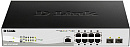Коммутатор D-LINK Коммутатор/ DGS-1210-10P/ME/B Managed L2 Metro Ethernet Switch 8x1000Base-T PoE, 2x1000Base-X SFP, PoE Budget 78W, Surge 6KV, CLI, RJ45 Console,