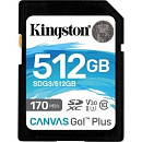 SecureDigital 512Gb Kingston SDXC Class 10 UHS-I U3 V30 Canvas Go Plus 170MB/s SDG3/512GB