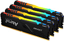 Память оперативная/ Kingston 128GB 3600MHz DDR4 CL18 DIMM (Kit of 4) FURY Beast RGB