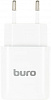 Сетевое зар./устр. Buro BUWG1 18W 3A (QC) USB-A универсальное белый (BUWG18P100WH)