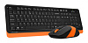 Клавиатура + мышь A4Tech Fstyler FG1010 клав:черный/оранжевый мышь:черный/оранжевый USB беспроводная Multimedia (FG1010 ORANGE)