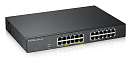 Коммутатор Smart L2 коммутатор PoE+ Zyxel GS1900-24EP, rack 19", 24xGE (12xPoE+), бюджет PoE 130 Вт
