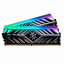 Модуль памяти ADATA XPG SPECTRIX D41 RGB Grey Gaming Memory AX4U32008G16A-DT41 16GB DDR4 3200 DIMM Non-ECC, CL16, 1.35V, Heat Shield, Kit (2x8GB), RTL