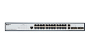 Коммутатор/ Managed L2 Switch 24x1000Base-T PoE, 2x1000Base-X SFP, 2xCombo 1000Base-T/SFP, PoE Budget 250W, RJ45 Console, 19" w/brackets