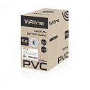 WRline Кабель витая пара, неэкранированный U/UTP, категория 5e, 4 пары (24 AWG), одножильный, внутренний, PVC нг(А)-LS, серый, 305 м [WR-UTP-4P-C5E-PV
