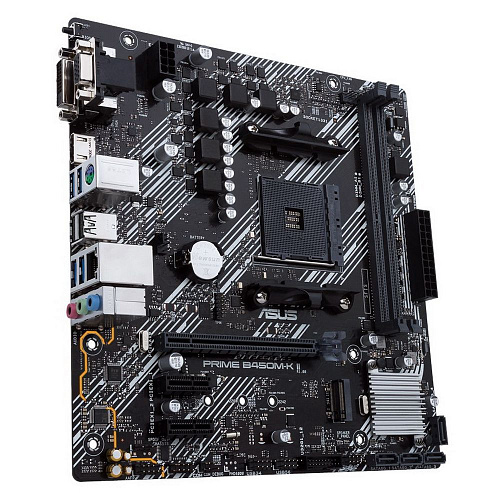 Материнская плата ASUS PRIME B450M-K II AM4 mATX 2xDDR4 PCI-Ex16 2xPCI-Ex1 M.2 HDMI DVI VGA GLAN