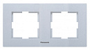 Рамка Panasonic Karre Plus WKTF08022SL-RU 2x горизонтальный монтаж пластик серебро (упак.:1шт)