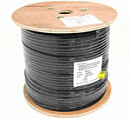 UTP кабель Кабель NEOMAX [NM10041] U/UTP cat.5e 4 пары (305 м) 0.51 мм (24 AWG) Медь, внешний, стальной трос 2.0мм, PE, черный; Fluke Tested