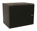 Шкаф коммутационный WRline (WR-TW-1266-SR-RAL9004) настенный 12U 600x600мм пер.дв.металл 2 бок.пан. направл.под винты 60кг черный 520мм 650мм IP20 ста