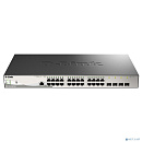 D-Link DGS-1210-28MP/ME/B2A PROJ Управляемый L2 коммутатор с 24 портами 10/100/1000Base-T и 4 портами 1000Base-X SFP (24 порта PoE 802.3af/at, PoE-бюд
