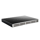 Коммутатор D-Link SMB D-Link DGS-3130-54PS/B1A PROJ Управляемый L3 стекируемый с 48 портами 10/100/1000Base-T, 2 портами 10GBase-T и 4 портами 10GBase-X SFP+ (48