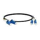 Кабельная сборка Hyperline FC-D2-9-LC/UR-LC/UR-H-3M-LSZH-BK Патч-корд волоконно-оптический (шнур) SM 9/125 (OS2), LC/UPC-LC/UPC, 2.0мм, duplex, LSZH,