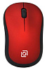 Мышь Oklick 655MW черный/красный оптическая (1000dpi) беспроводная USB (3but)