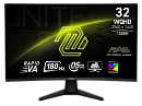 Монитор MSI 32CQ6F 31.5" 16:9 WQHD(2560x1440) Rapid VA Curve 1500R,DisplayHDR 400, 0,5ms(GTG), 3500:1, 100M:1,400nits, 178/178, 2xHDMI 2.0, 1xDP 1.4,