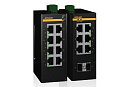 Неуправляемый коммутатор c 8 портами 10/100Base-T(X) (разъем RJ45), два входа питания 18-30 В перем. или 12-48 В пост., рабочая температура от -10 д