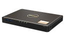 Сетевой RAID накопитель, 4 слота M.2 2280 NVMe SSD, 2 HDMI-порта, 2 порта 2,5 GbE BASE-T, Intel Celeron N5105 2,0 ГГц (2,9 ГГц), 8 ГБ.