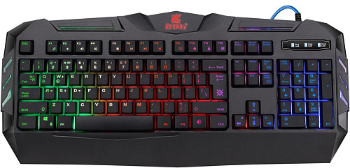 Проводная игровая клавиатура Defender Werewolf GK-120DL RU,RGB подсветка,19 Anti-Ghost