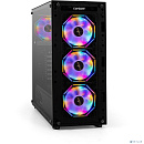 Exegate EX296079RUS Корпус Miditower ExeGate i3 BASE-EVO800 (ATX, БП EVO800RGB с вент. 12 см, с окном, 1*USB+1*USB3.0, аудио, 4 вент. 12см с RGB подсв