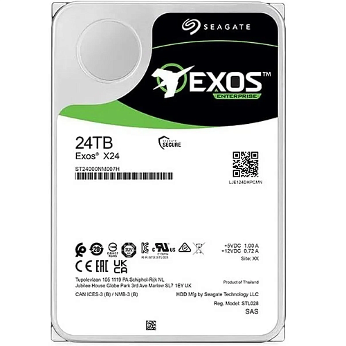 Жесткий диск/ HDD Seagate SAS 24Tb Exos X24 7200 512Mb 1 year warranty