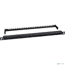 Cabeus PLHD-24-Cat.6-Dual-180-0,5U Патч-панель высокой плотности 19" (0,5U), 24 порта RJ-45, категория 6, Dual IDC,180 градусов, с задним кабельным ор