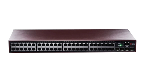 Коммутатор QTECH Управляемый уровня L2+, 48 портов 10/100/1000BASE-T, 4 порта 100/1000BASE-X SFP, встроенный БП разъем питания на задней панели, 100-2