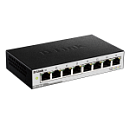 Коммутатор D-LINK DGS-1100-08/B1A, L2 Smart Switch with 8 10/100/1000Base-T ports.8K Mac address, 802.3x Flow Control, Port Trunking, Port Mirroring, IGMP Snoopi