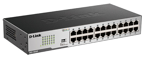 Коммутатор D-LINK Неуправляемый , 24x1000Base-T, защита от статического электричества до 1 кВ, корпус металл
