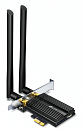 Сетевой адаптер/ 11AX 3000Mbps dual-band PCI-E adapter, 2402Mbps at 5G and 574Mbps at 2.4G, support Bluetooth 5.0, WPA2 encryption, two external