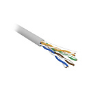 Кабель витая пара U/UTP, CAT 5e, LSZH нг(А)-HF, 4PR, 24AWG, внутренний, однопроволочный, серый, 305м