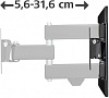 Кронштейн для телевизора Hama H-118112 черный 10"-26" макс.20кг настенный поворот и наклон
