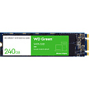 Твердотельные накопители/ WD SSD Green, 240GB, M.2(22x80mm), SATA3, 3D TLC, R/W 545/465MB/s, IOPs 37 000/68 000, TBW 80, DWPD 0.3 (12 мес.)