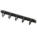 Lande 1U 19” cable management panel 5 metal rings L:63 mm RAL9005