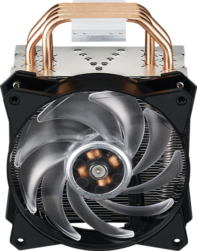 Кулер для процессора/ Cooler Master MasterAir MA410P (150W, 4-pin, 158.5mm, tower, Al/Cu, RGB, fans: 1x120mm/66.7CFM/30dBA/2000rpm, 1200/115X/2066
