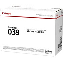 Canon Cartridge 039BK 0287C001 Тонер-картридж черный для i-SENSYS LBP351x/352x. Чёрный. 11 000 страниц.