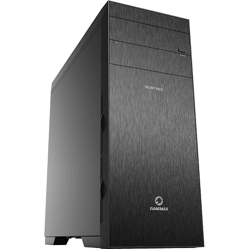Компьютерный корпус, без блока питания ATX/ Gamemax Silent Max ATX case, black, w/o PSU, w/2xUSB3.0+2xUSB2.0, w/2x12cm top fans (GMX-WFBK), w/2x12cm