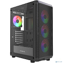 Powercase Mistral EA21, Tempered Glass, 4x 120mm FRGB Fan, чёрный, ATX (CMAEA21-L4)