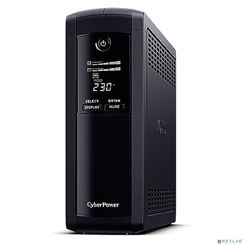 CyberPower VP1200EILCD ИБП {Line-Interactive, Tower, 1200VA/720W USB/RS-232/RJ11/45 (4 + 4 IEC С13), 12В/7,2 Ач х 2}