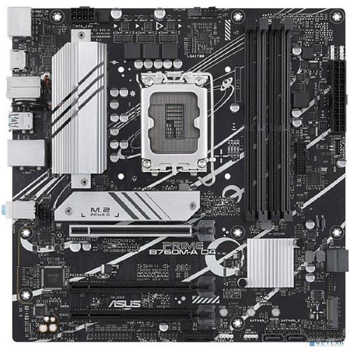 ASUS PRIME B760M-A D4-CSM (Socket 1700, mATX, 4xDDR4(128GB), 2xHDMI 2.1/DP/3xPCIe 4.0x16, 1xLAN (2.5GbE), 4xSATA 6Gb/s, 2xM.2, 2xUSB 3.2, 4xUSB 2.0, 1