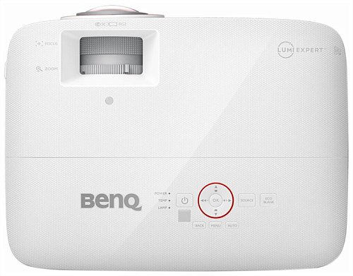 BenQ Projector TH671ST DLP, 1920x1080 FHD; 3000 AL; 10000:1, 16:9, 0.7ST, 1.2X, 60"-300", TR 0,69~0,83, VGA, HDMIx2, USB, 3D, 5W, 10000ч, White, 2.7 k