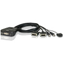 Переключатель ATEN CS22D-(A7), электрон., KVM, 1 user USB+DVI-D