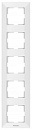 Рамка Panasonic Arkedia Slim WNTF08152WH-RU 5x вертикальный монтаж пластик белый (упак.:1шт)