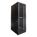 ЦМО Шкаф серверный напольный 48U (800х1200) дверь перфорированная, задние двойные перфорированные, цвет черный