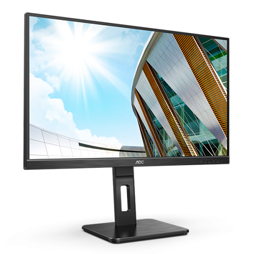 27" AOC U27P2CA 3840x2160 60Hz IPS WLED 16:9 4ms 2*HDMI DP 1x USB-C (DP Alt)/4x USB3.2 50M:1 1000:1 178/178 350cd HAS Pivot Tilt Swivel Speakers Black