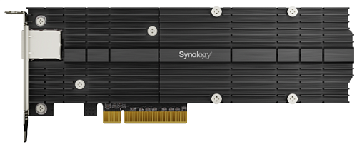 ssd synology m.2 ssd-nvme adapter m.2 22110/2280, 2 slots m.2 key , 10 gigabit port rj-45, pcie 3.0 x8 adapter (fh bracket)'