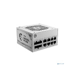 Блок питания MSI MAG A850GL PCIE5 WHITE , 850W, 80+ Gold, полностью модульный, ATX 3.0, PCIE5, RTL